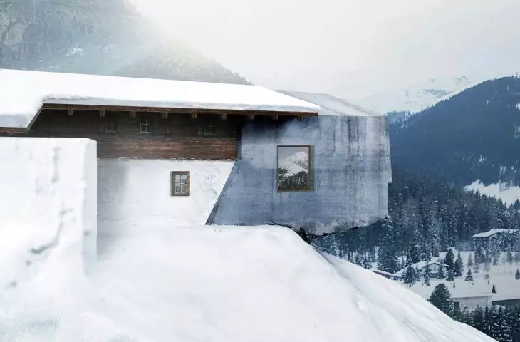 Drewno nie jest odpowiedzią na wszystko – rozbudowa drewnianego domu w Alpach szwajcarskich, projekt Architecture Club