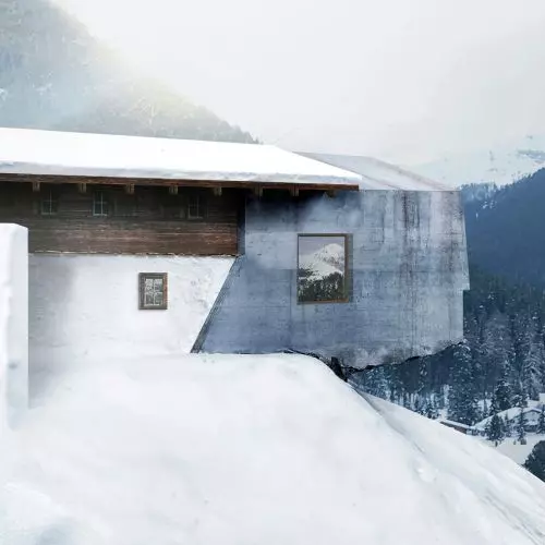 Wood is not the answer to everything - extension of a wooden house in the Swiss Alps, Architecture Club project