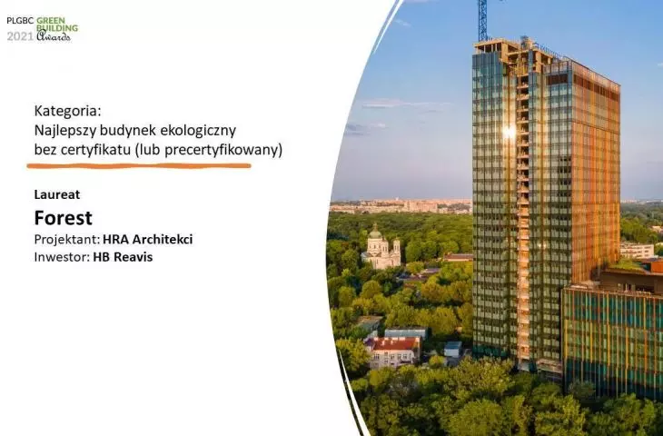 Nagroda w kategorii Najlepszy budynek ekologiczny bez certyfikatu (bądź precertyfikowany)