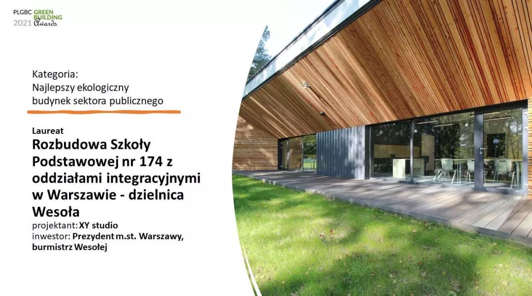 Rozbudowa Szkoły Podstawowej nr 174 z oddziałami integracyjnymi w Warszawie, proj.: XY Studio