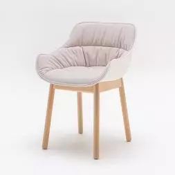 Krzesło Baltic Soft z podstawą drewnianą