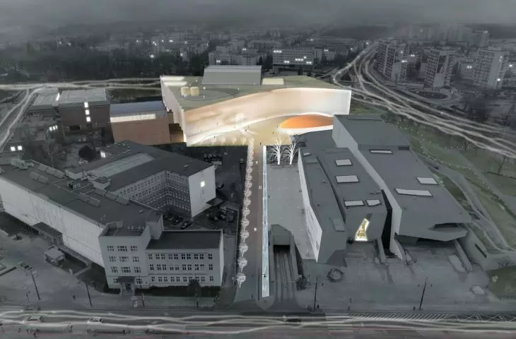 Bryła ujęta w rozedrgane ramy. ECFC projektu Lahdelma & Mahlamäki Architects i MXCF Architekci
