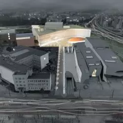 bryła ECFC projektu Lahdelma & Mahlamäki Architects i MXCF Architekci