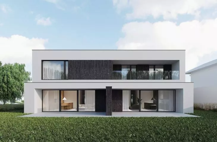 SIB_21. An asymmetrical semi-detached house designed for two sisters