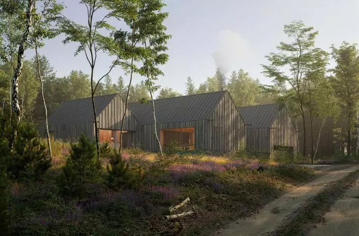 Homestead anew. Forest House project of INTERURBAN studio.