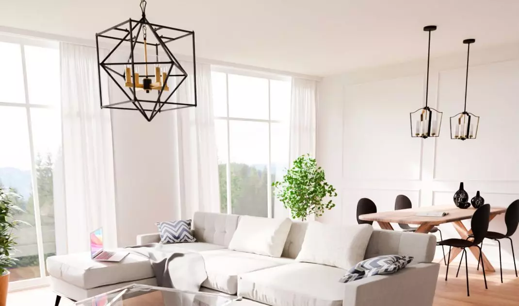 Lampy wiszące NASHVILLE P04248BK AU i DUBLIN P04148BZ