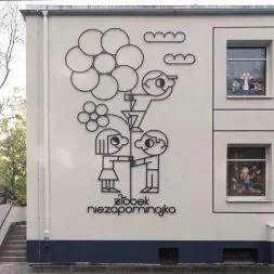 Metalografika na elewacji żłobka