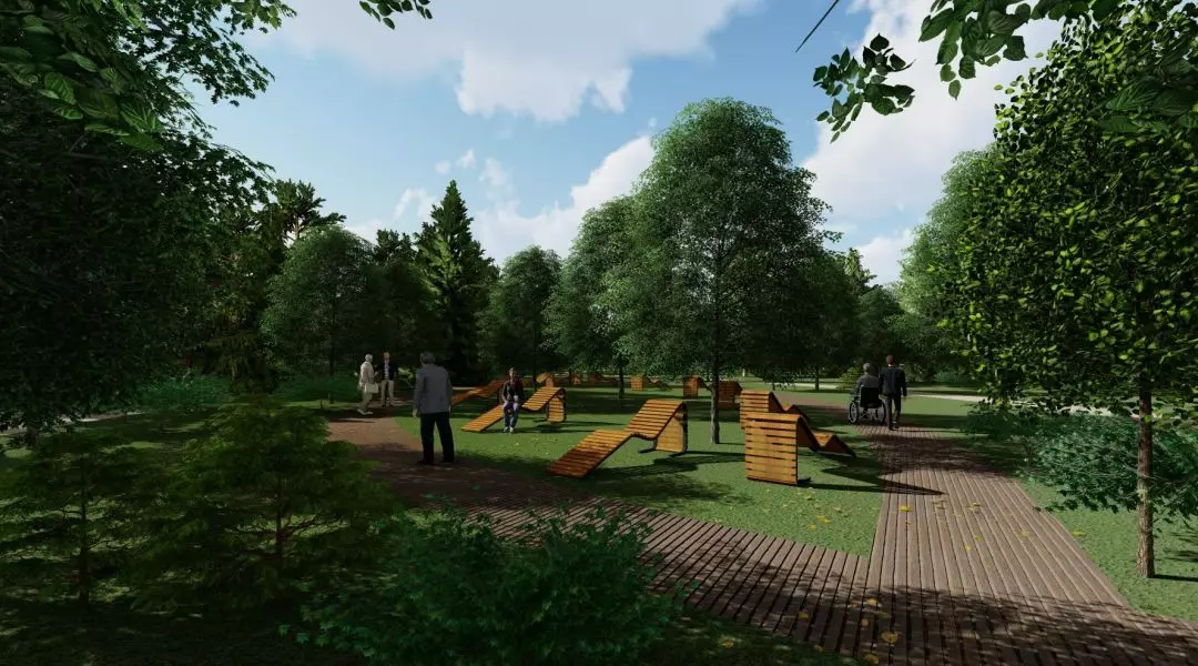 Wyróżnienie za projekt ogrodu leśnego