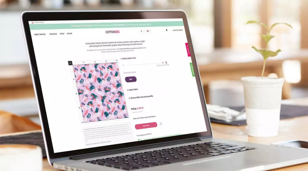 Nagroda w podkategorii DOM – DEKORACJE, internetowa drukarnia materiałów (tkanin) do szycia COTTONBEE