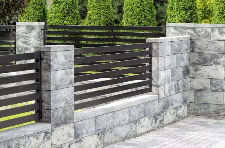Concrete fences and garden landscaping elements