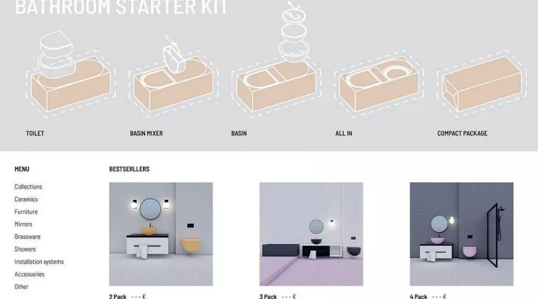 I Nagroda: „BATHROOM STARTER KIT”, proj.: Natalia Hołoś i Anna Czapla z Politechniki Śląskiej