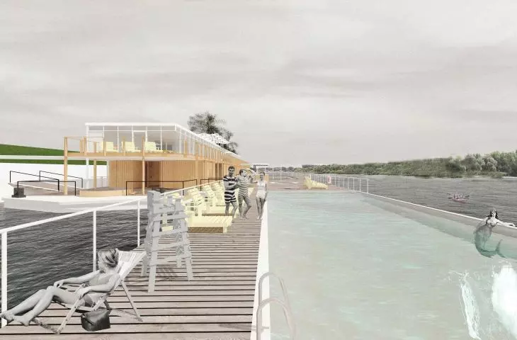 A swimming pool on the Vistula? - The awarded project by Cezary Kępka