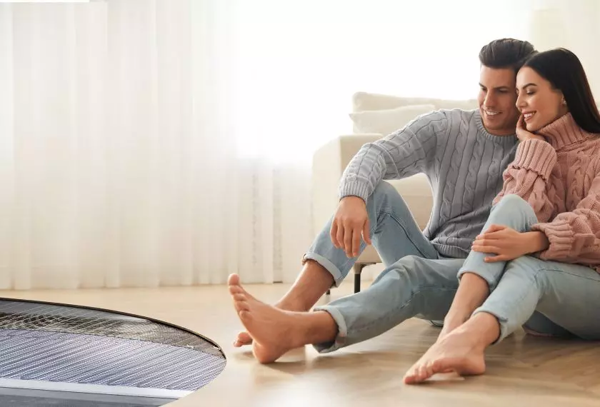Przykład ułożenia folii grzejnej ELEKTRA WoodTec™
