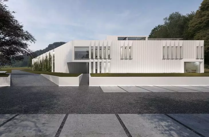 Halobiur 123 - concept of full green office space and warehouse hall