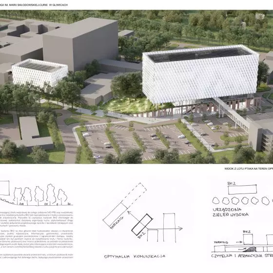 I Nagroda w konkursie na projekt nowego budynku Instytutu Onkologii w Gliwicach