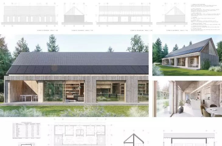 Wyniki konkursu Dom w krajobrazie na projekt domu neutralnego klimatycznie, inspirowanego tradycyjną architekturą województwa mazowieckiego