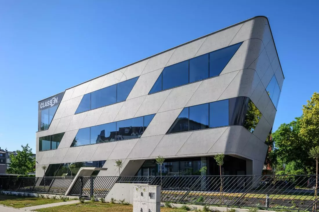 Obiekt: Biurowiec Bronowicka B.O.A.T., Kraków Efekt betonu