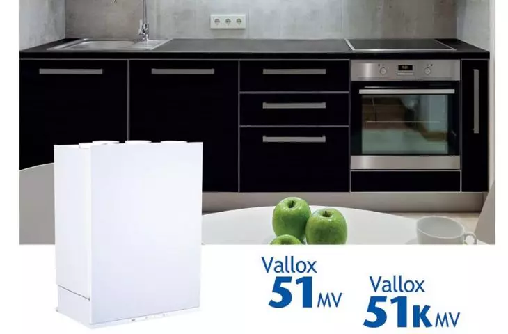Vallox 51 K MV recuperator ideal for small kitchens