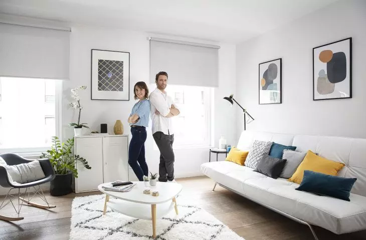 Window decoration with drives from Somfy