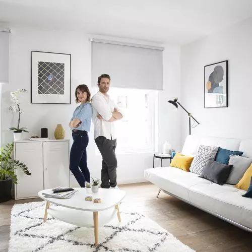 Window decoration with drives from Somfy