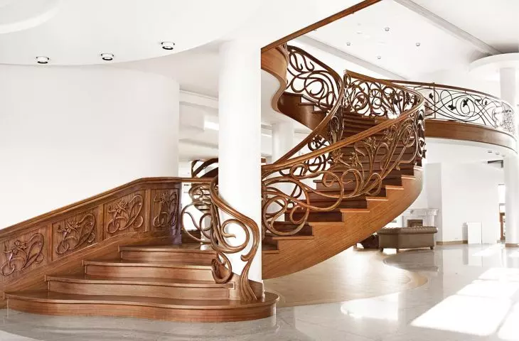 Stairs and wooden floors in classic and modern styles
