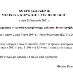 Rozporządzenie Ministra Rozwoju i Technologii z dnia 23 listopada 2021 r.