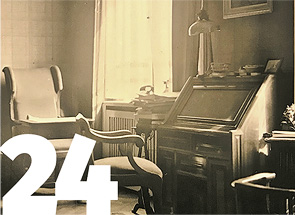 Meble projektu Hansa Poelziga w Muzeum Architektury