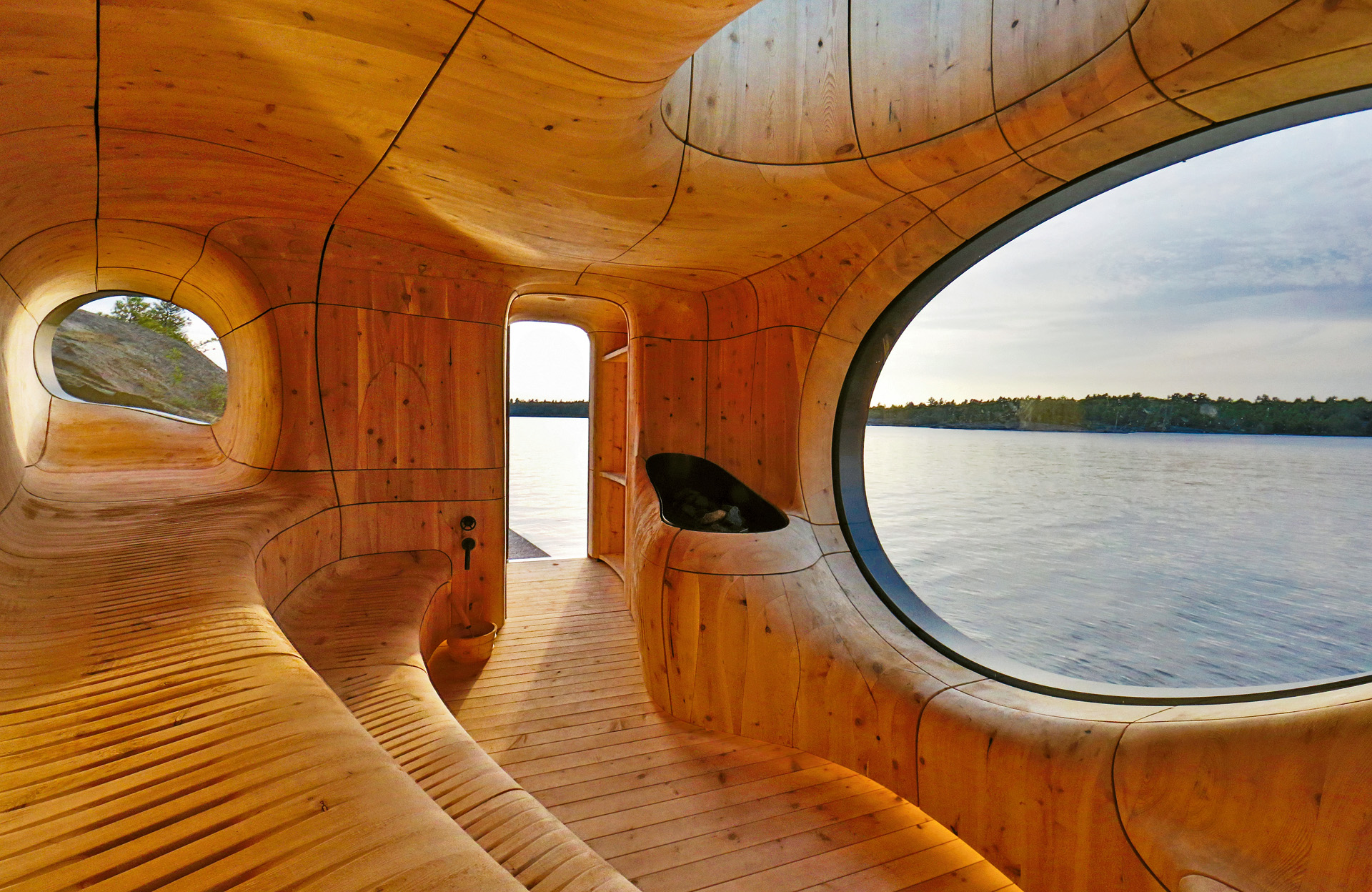 Prywatna sauna Grotto, proj.: Partisans
