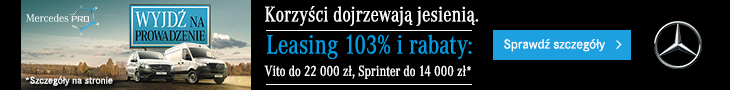 Mercedes. Leasing 103%
i rabaty na Vito i Sprinter