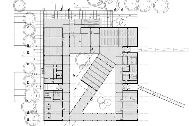 Wizualizacja projektu „Sacred Space of a Modern Man”, plan budynku