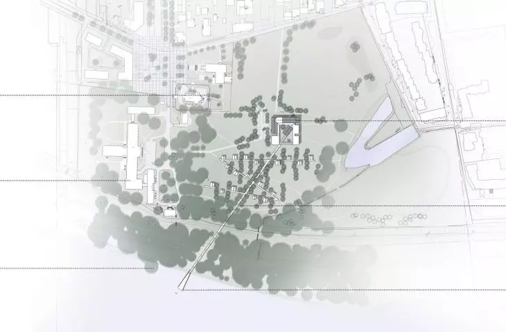 Wizualizacja projektu „Sacred Space of a Modern Man”, mapa