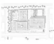 Projekt szkoły w Warszawie, zagospodarowanie terenu 