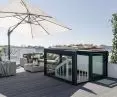 Free-standing , glass roof box