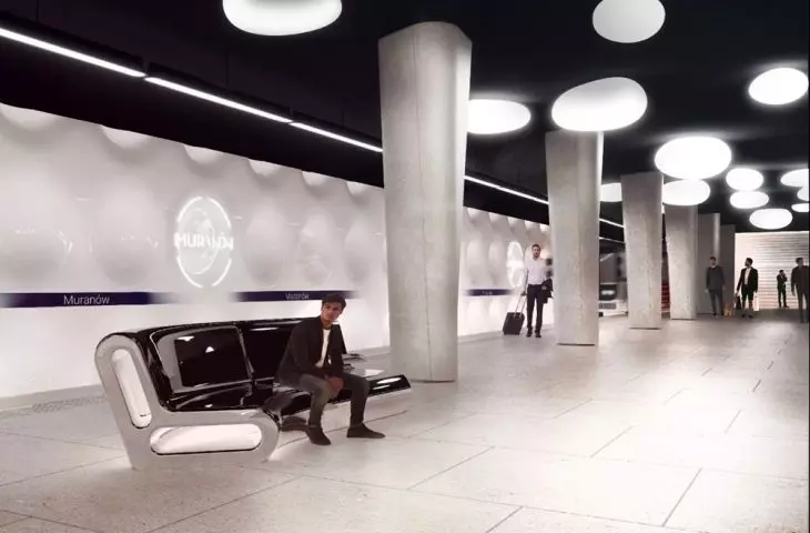 New metro stations in the center of Warsaw, visualizations