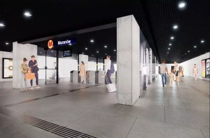 New metro stations in the center of Warsaw, visualizations