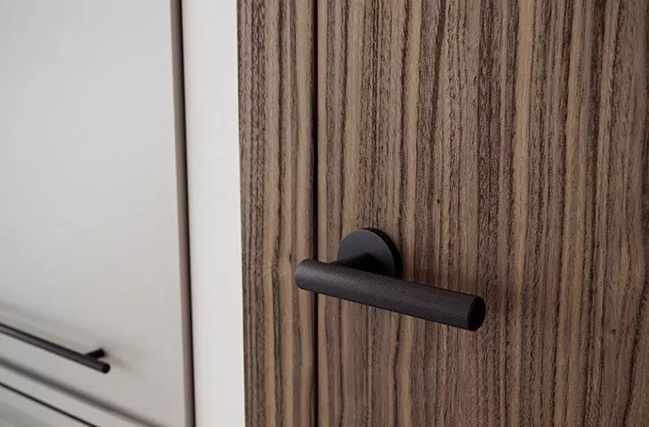 AZURA collection - black line. Furniture handles and handle. Doors from the NATURA CLASSIC collection.