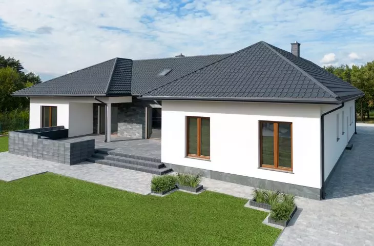 Single-family house - FIORD panel roof tile