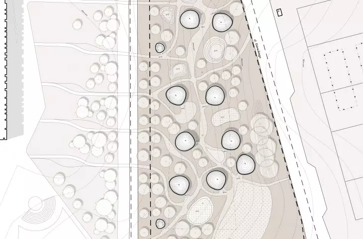 Cultural Zone landscaping project, site development plan