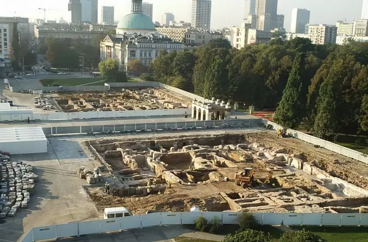 Widok przeprowadzanych między rokiem 2006-2008 prac Archeologicznych w wykonaniu PPKZ