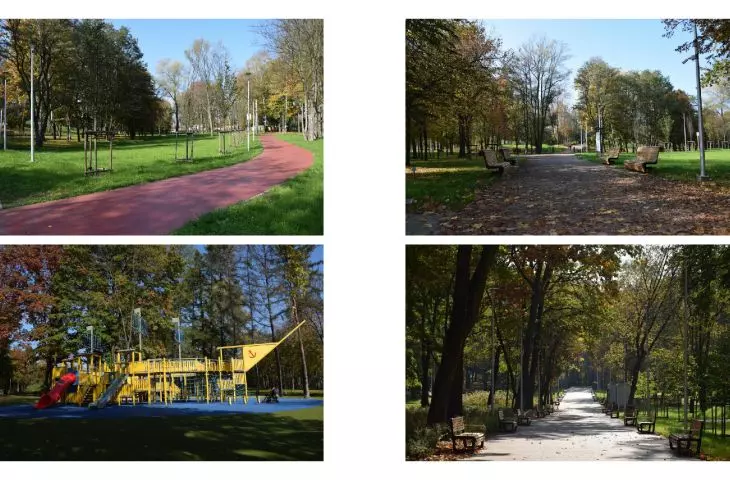 Park Pokoju pomiędzy ul. Słowackiego, Chemików, Dąbrowskiego i Olszewskiego w Oświęcimiu