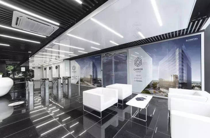 Tensioned ceilings with LED strips