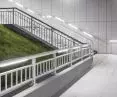 Lighting of fast streetcar platform in Krakow