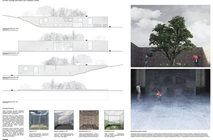 Plansza projektu centrum edukacji i badań nad zmianami klimatu w Opolu