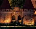 Illumination of the walls of Malbork Castle