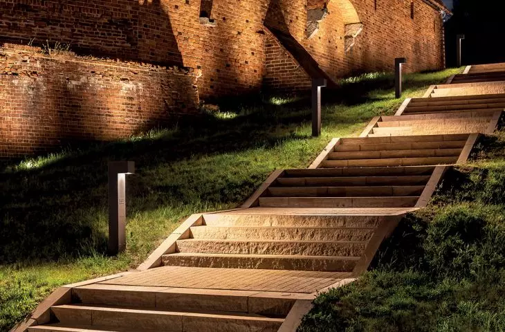 Illumination of the walls of Malbork Castle