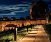Iluminacja murów zamku w Malborku