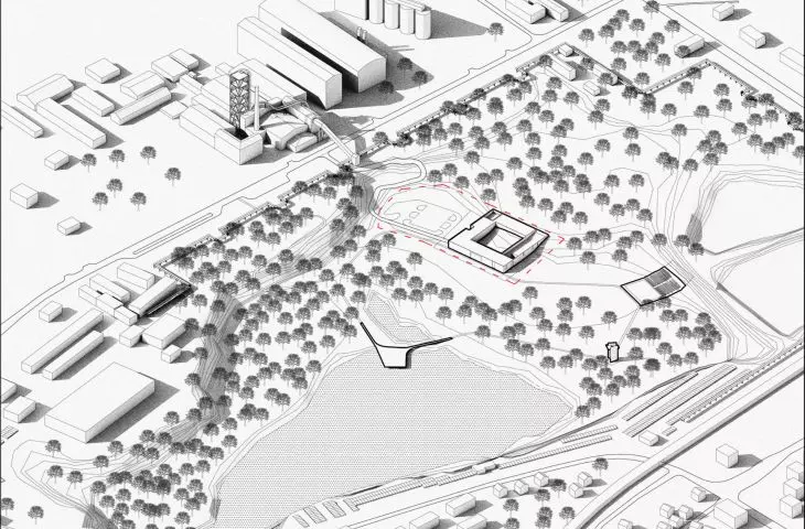 Schemat centrum edukacji i badań nad zmianami klimatu w Opolu