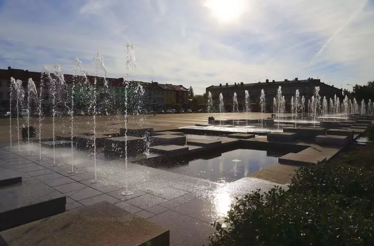 Granite grey paving slabs