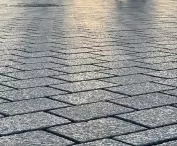 Gray granite pavers