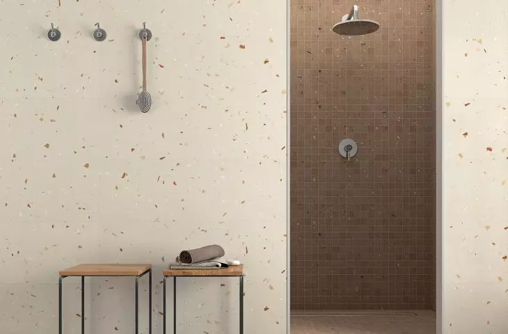 CROCCANTE-R Nuez 60x60 cm + TOPPING-R Nuez 32x99 cm